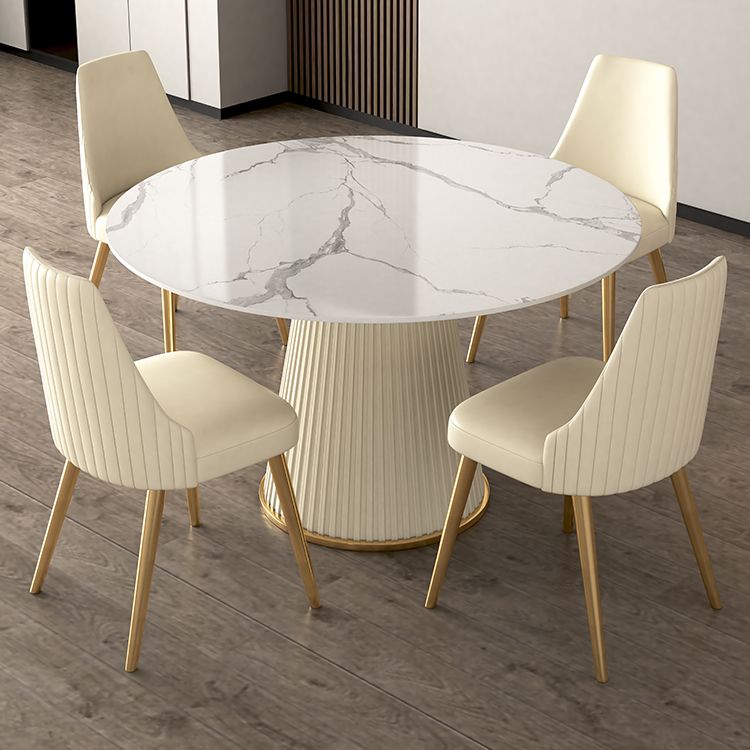 Nordic 1/2/5/7 Pieces Round Dinette Set with Sintered Stone Table and Chairs Furniture