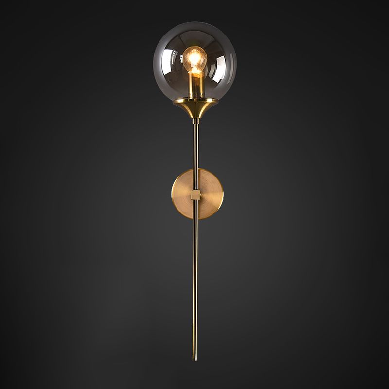 Postmodern Glass Wall Lighting Fixture Global Wall Mount Lamp for Living Room