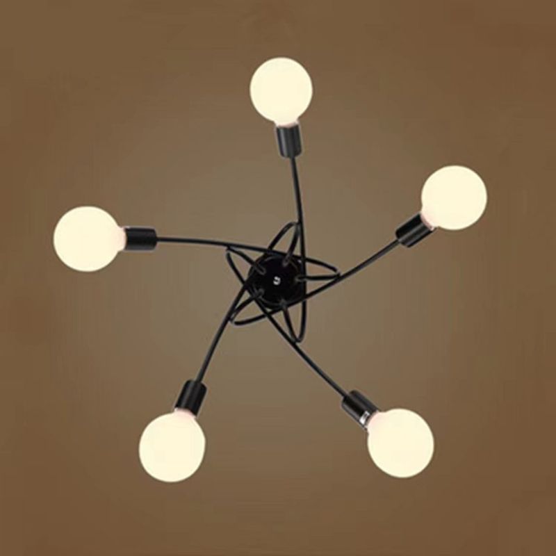 Industrial Ceiling Light Household Flush Mount Light Fixture for Living Room