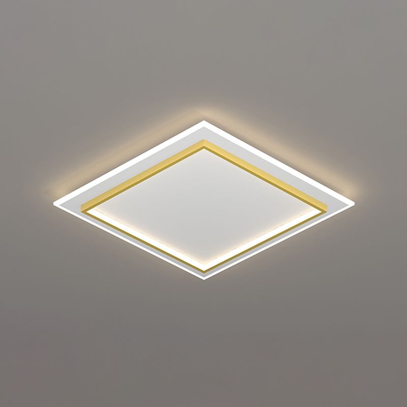 Lámpara de techo empotrada con forma geométrica de metal, estilo moderno, 2 luces, iluminación empotrada