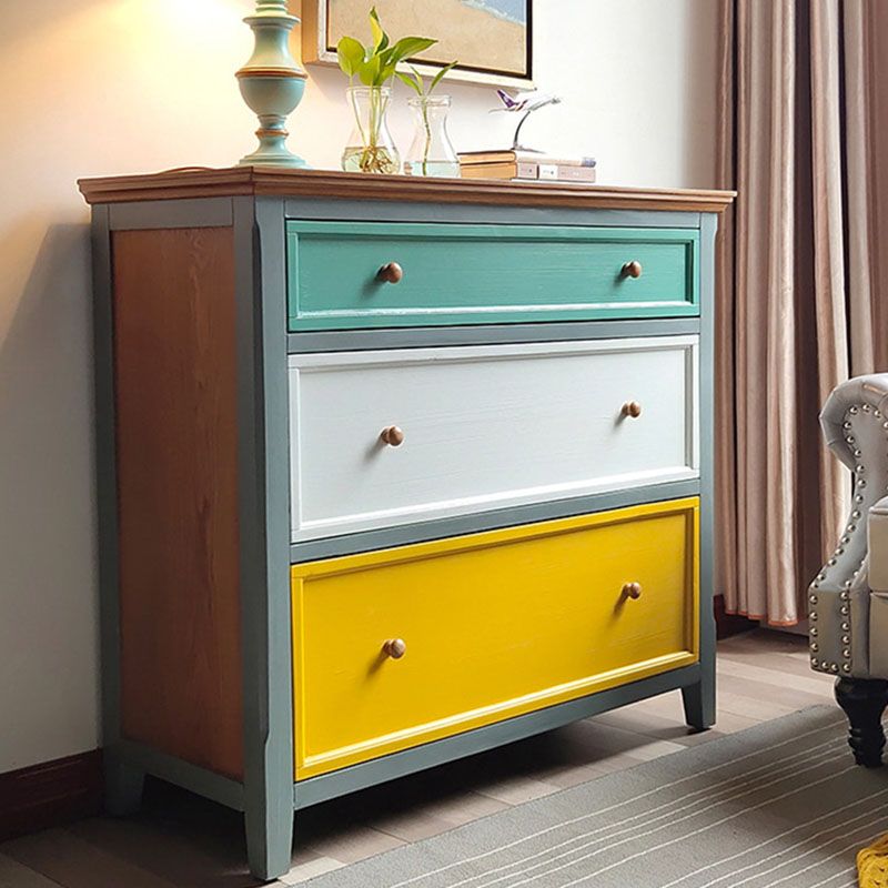 Nautical Vertical Bedroom Chest Wooden 16"Wide Storage Chest