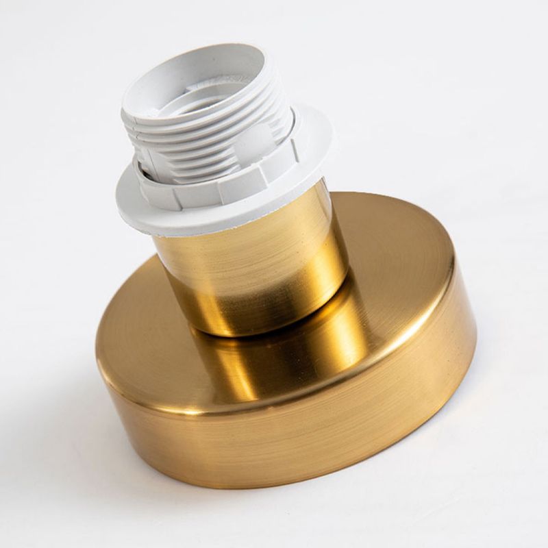 Drum Shape Glass Flush Mount Light Modern Style 1 Light Ceiling Mount Light