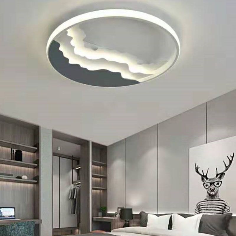 Hedendaagse Berg LED Flush Mount Licht Acryl Woonkamer Plafond Licht Flush Mount