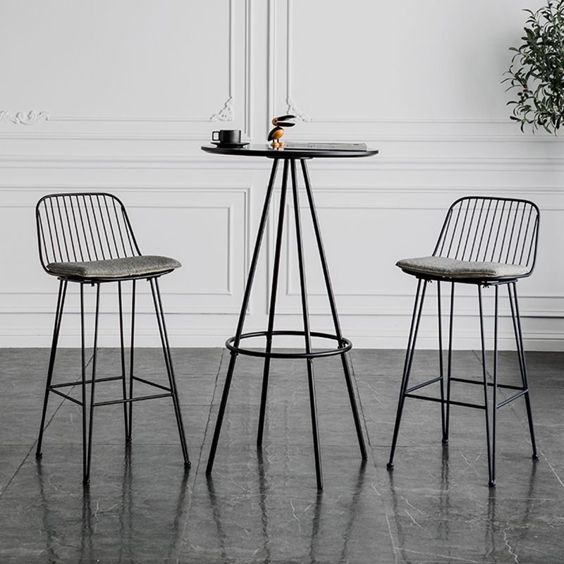 Industrieel ijzer Simple Barstool 26 "H indoor hoge kruk met rechthoekstoel