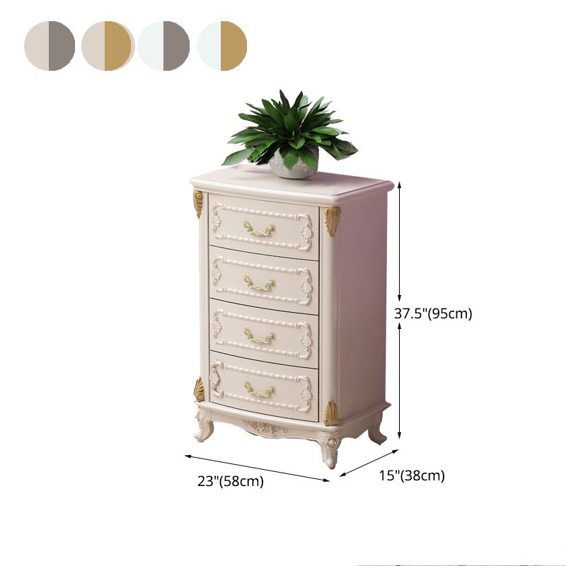 Glam Style Bedroom Storage Chest Solid Wood Lingerie Chest with Drawers