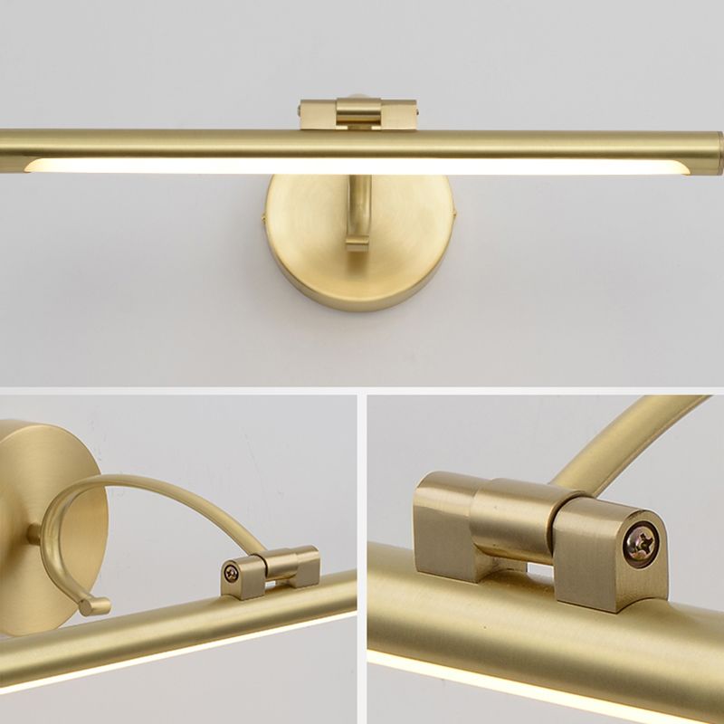 Midden-eeuwse luxe stijl lineaire muur gemonteerde ijdelheid lichten metaal ijdelheid verlichtingsarmaturen voor badkamer