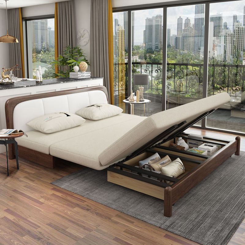 31" Wide Contemporary Futon Sofa Bed Cushion Back Futon Sleeper Sofa