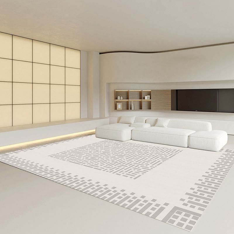 Modern Indoor Rug Polyester Graphic Rug Stain Resistant Rug for Living Room