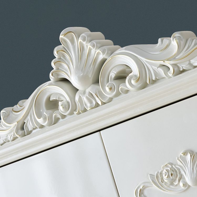 French Country Wardrobe Solid Wood Wardrobe Closet with Cloth Rod