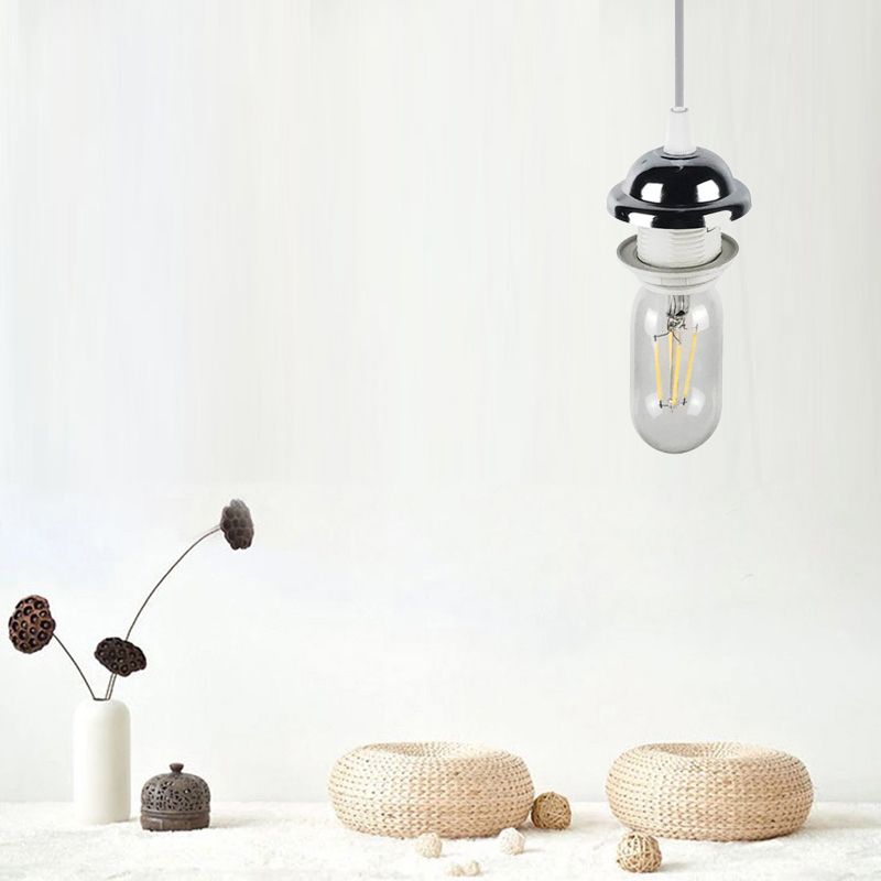 Mini ciondolo industriale illuminazione con lampadina nuda 1 lampada a sospensione regolabile altezza in metallo in bronzo/ottone