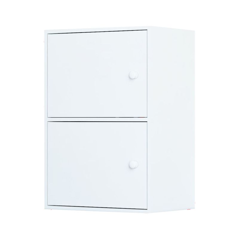 Modem Bookcase Engineered Wood Standard Bookshelf with Doors