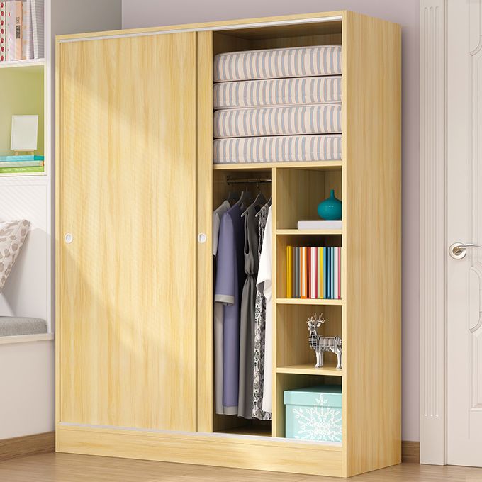 Modern Wardrobe Cabinet With Shelves Engineered Wood Wardrobe Closet