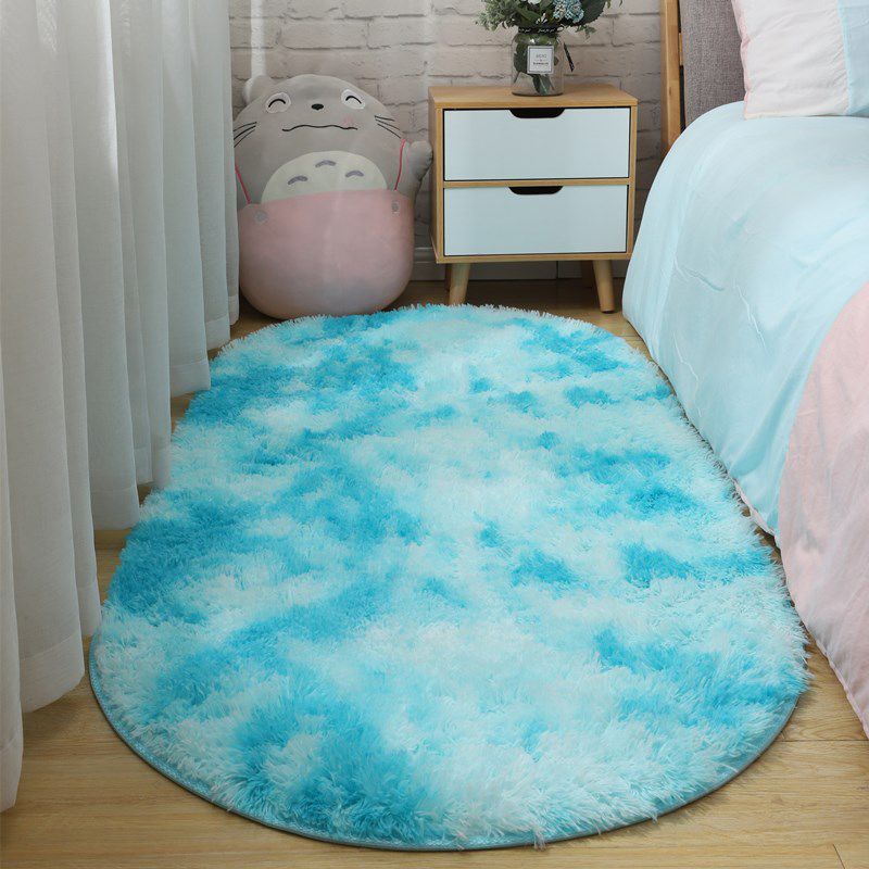 Causal Tie Dye Rug Multicolored Fluffy Area Rug Stain Resistant Pet Friendly Carpet for Bedroom