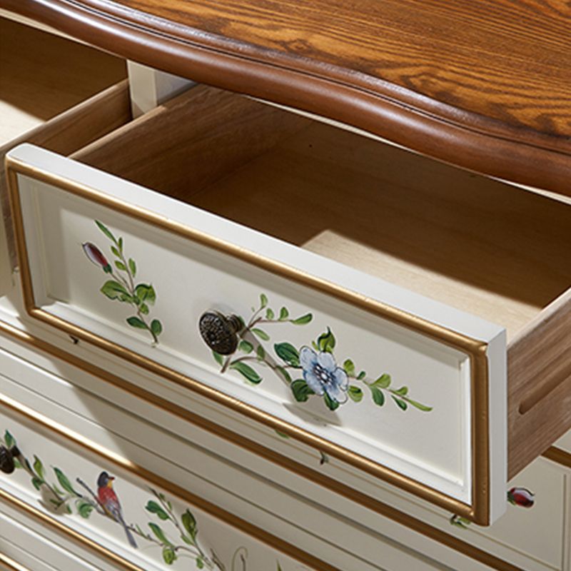 American Traditional Double Dresser Wood Storage Chest with Drawers for Bedroom
