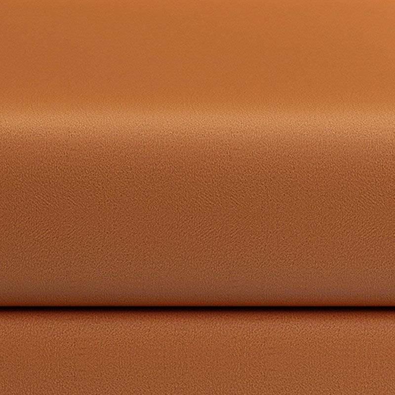 Rectangular Contemporary Ottoman Leather Foot Stool with Black Legs