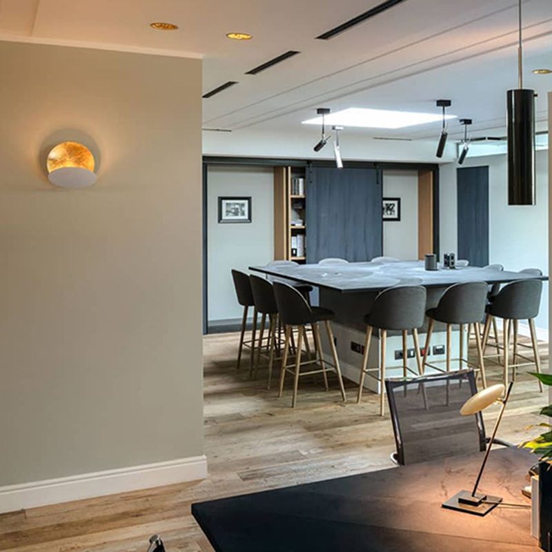 Lampade a sconde circolare in metallo moderno lampada a parete da letto da letto