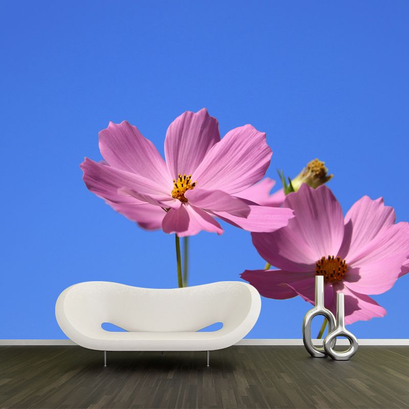 Minimalist Flower Wall Covering for Sleeping Room, Custom Size Available