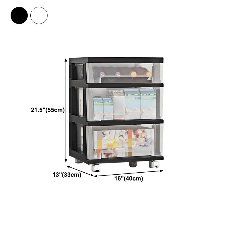 Plastic Bookshelf Contemporary Style Closed Back Bookcase for Office Home Study Room