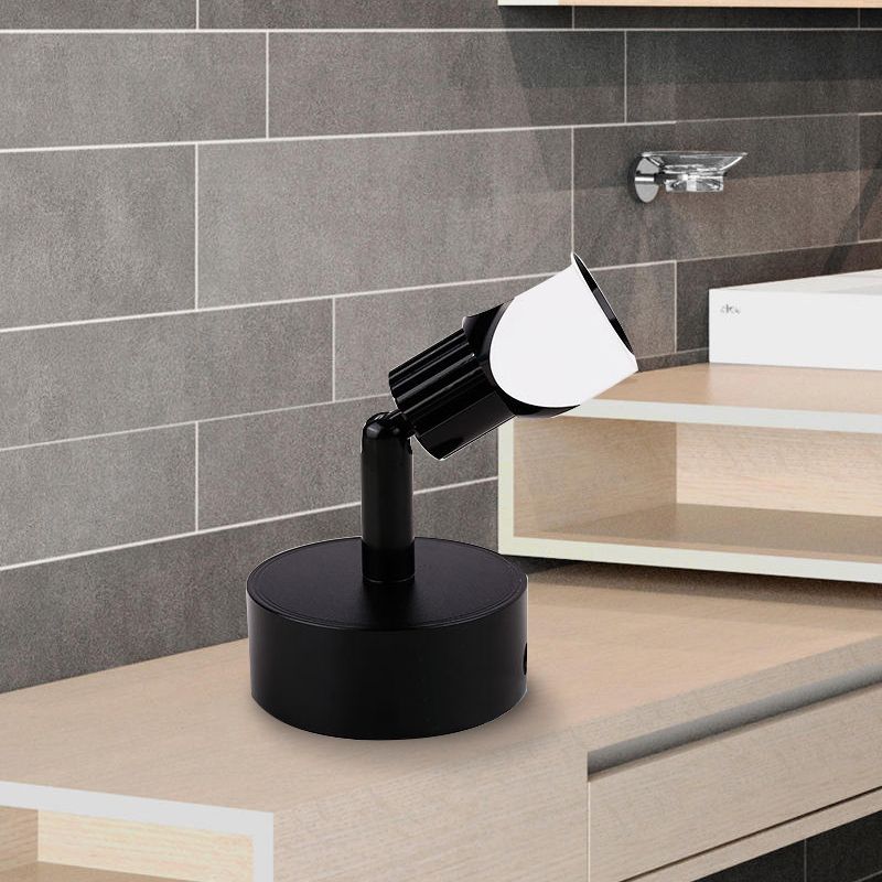 Lámpara de pared Black/White de estilo contemporáneo de aluminio Mini Spotlight con/sin interruptor en iluminación blanca/cálida