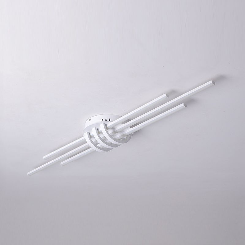 Lámpara de luz de descarga contemporánea lineal 6 lámparas de montaje de lavado de metal ligero