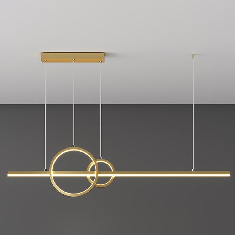 Lampadario geometrico lampadario moderno illuminazione a sospensione metallo 3 lampade isole luminose