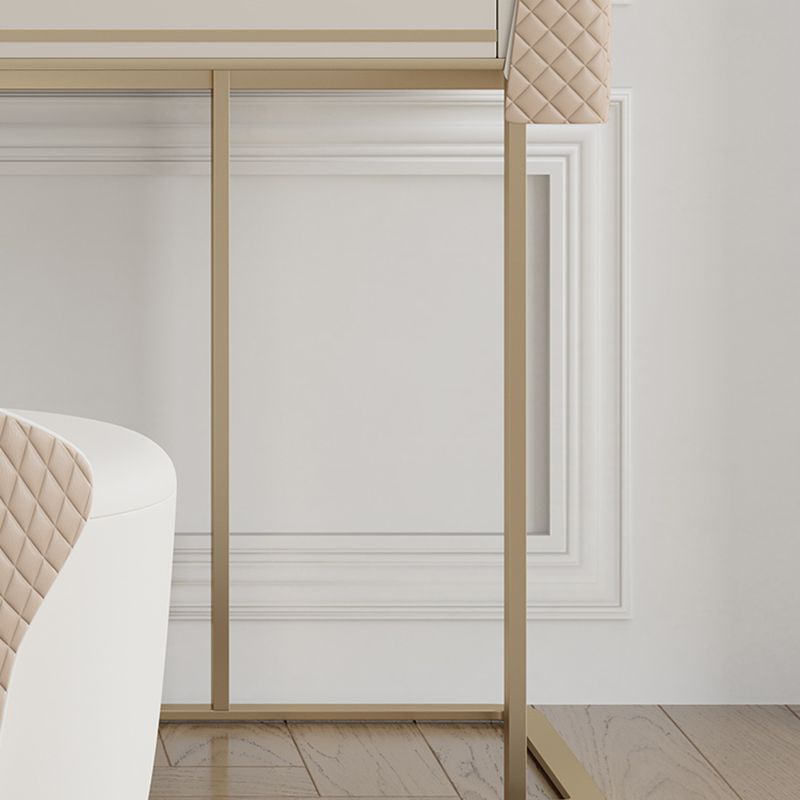 Bedroom Make-up Vanity in Matte Finish Stone Top Dressing Table