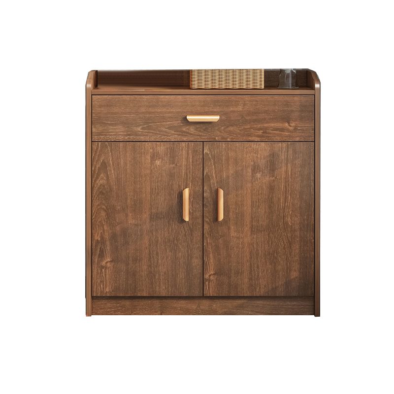 Modern Rectangle Chest Wood Bar Pulls Side Cabinet With Doors