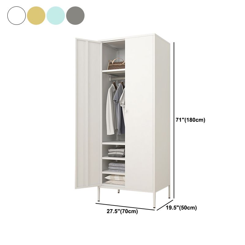 Contemporary Style Wardrobe Metal Wardrobe Closet with Shelves