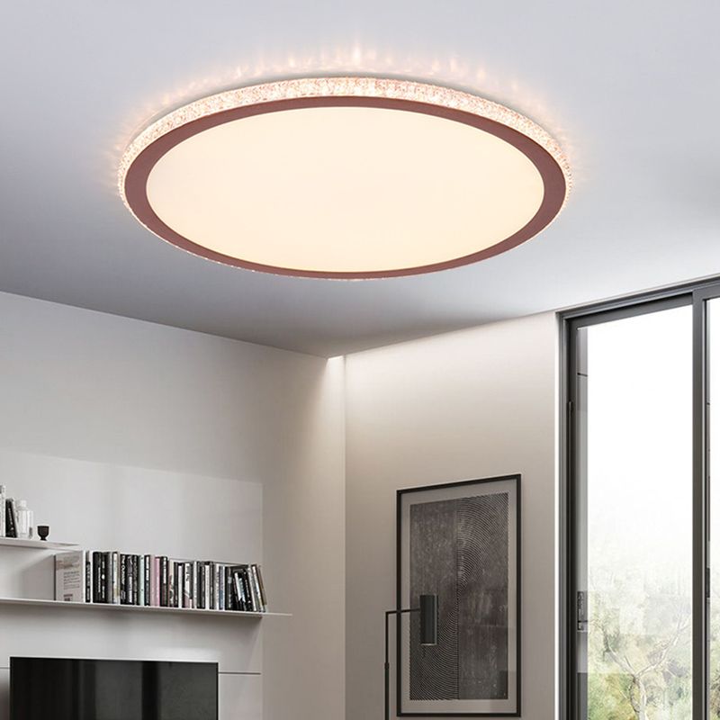 Eenvoudige Disk Shaped Flushmount Verlichting Acryl Slaapkamer Oppervlak Gemonteerd LED Plafond Licht