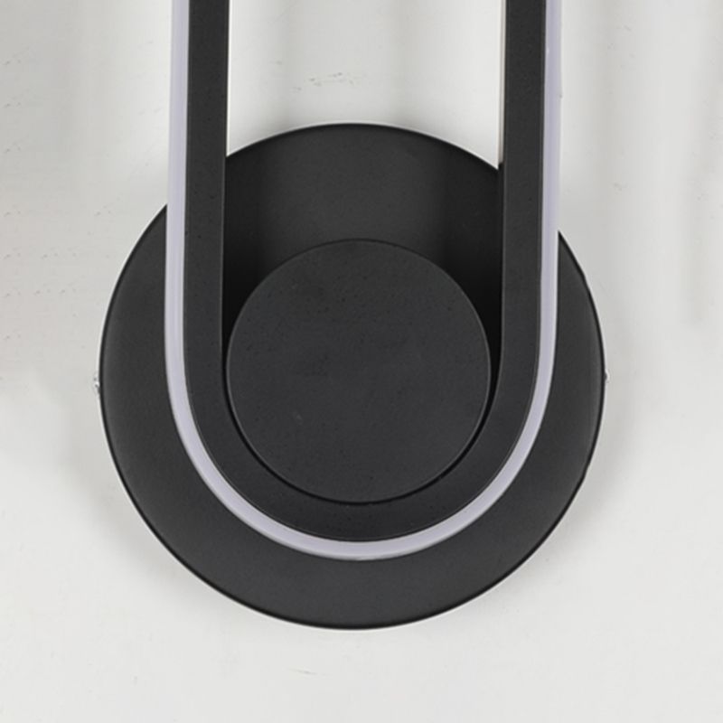 Modern Simple Iron Wall Light Ellipse Shape LED Rotatable Wall Lamp for Living Room