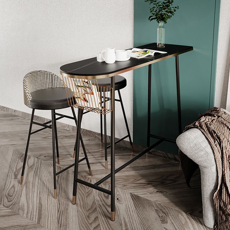 1/2/3 Pieces Irregular Shape Pub Table Set Modern Sintered Stone Top Bistro Table Set