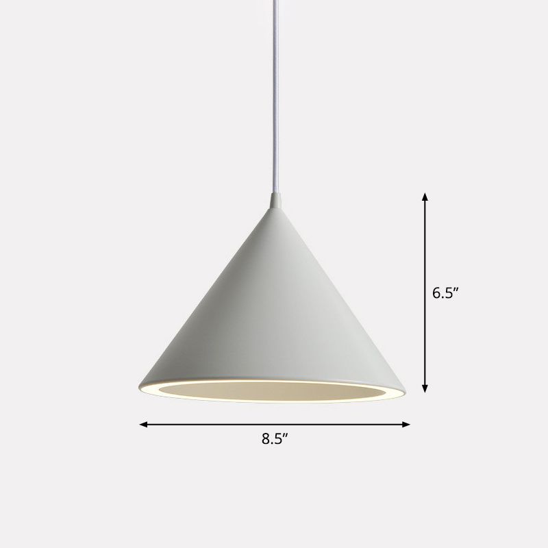 Aluminium Conic Pendant Light Nordic Style LED Plafond plafond pour salle à manger