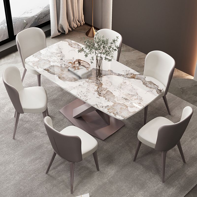 Modern 1/2/5/6/7 Pieces Indoor Kitchen Dining Set Sintered Stone Table and Chair Set