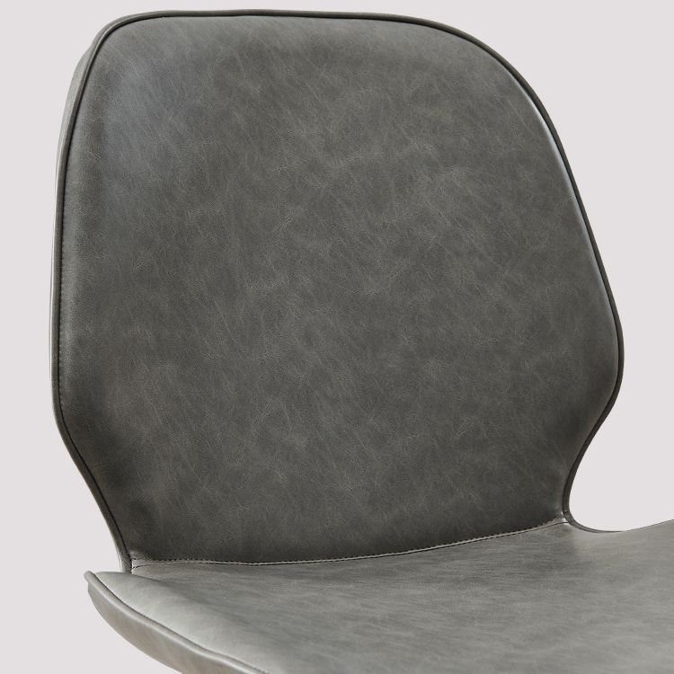Silla de comedor de metal industrial, sillas de comedor de cuero sintético para uso en restaurantes