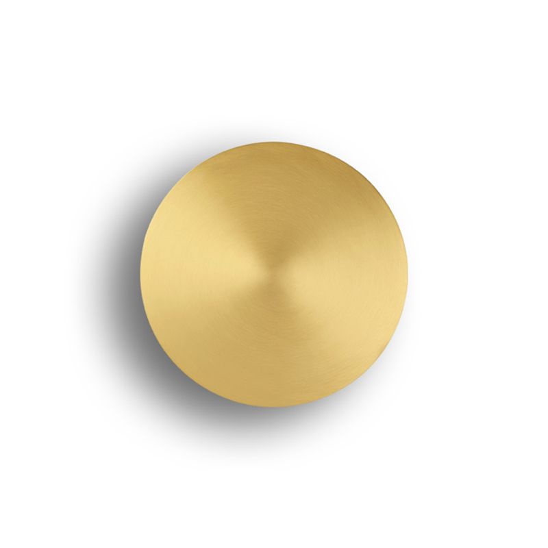 Round Shade Metal Wall Sconce Modern Style 1-Light Wall Mount Light for Living Room