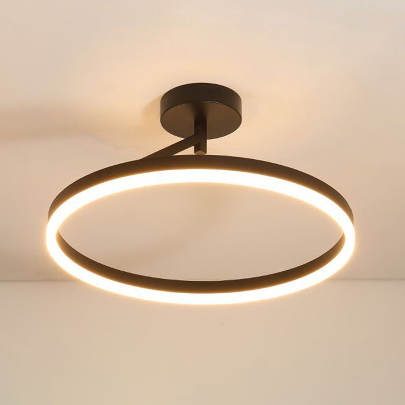 Acryl semi-inbouw verlichtingsarmaturen ovale ring moderne eenvoud slaapkamer plafond inbouwlampen