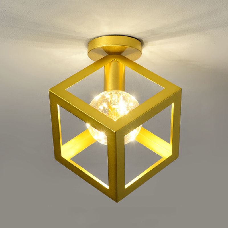 1 plafond de plafond clair éclairage de plafond en verre de style industriel pour le salon