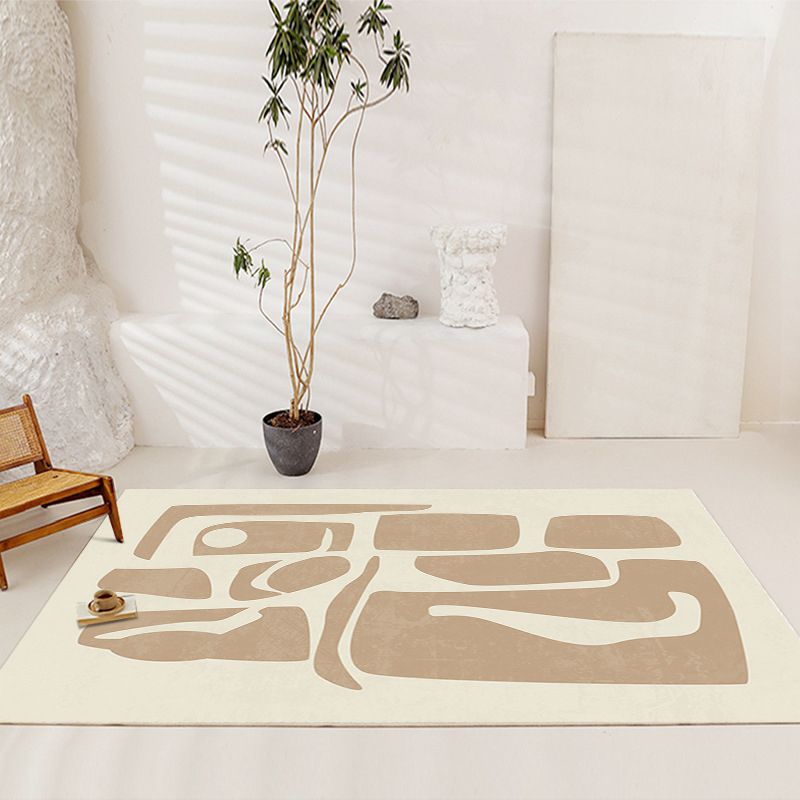 Modern Minimalist Plain Carpet Line Indoor Rug Non-slip Area Carpet for Living Room