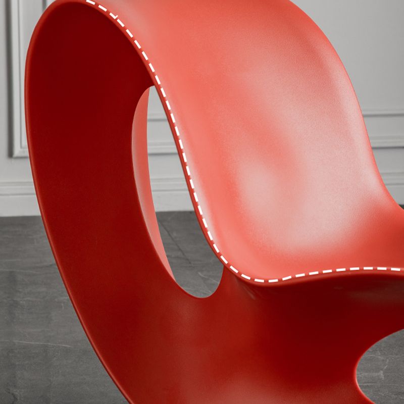 Modern Rocker Chair Plastic Seat Belt Rocking Accent Chair for Living Room