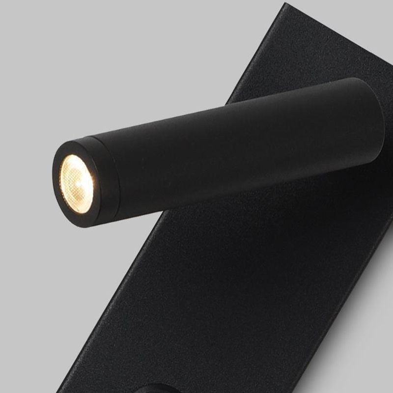 Single Contemporary White/Black LED Metallic Wall Mounted for Bedroom