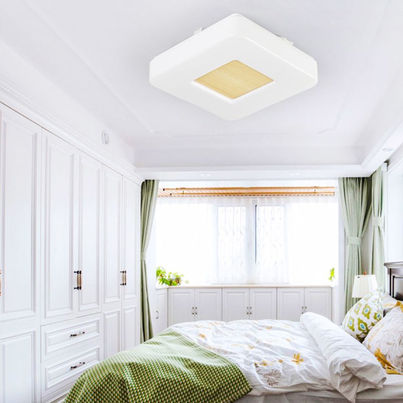 Quadratische Unterputzleuchte aus modernem Acryl, 8"/14,5"/18,5" breite weiße LED-Deckenleuchte mit warmem/weißem Licht