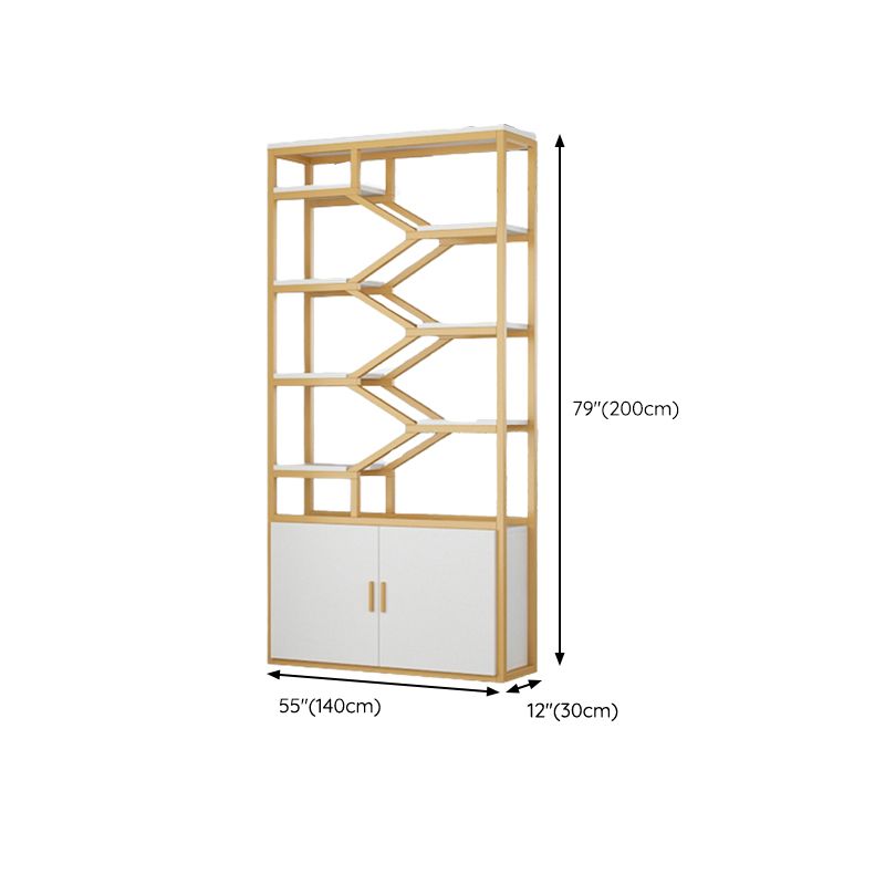 Glam Vertical Open Book Shelf Etagere Shelf Bookcase with 8 Shelves
