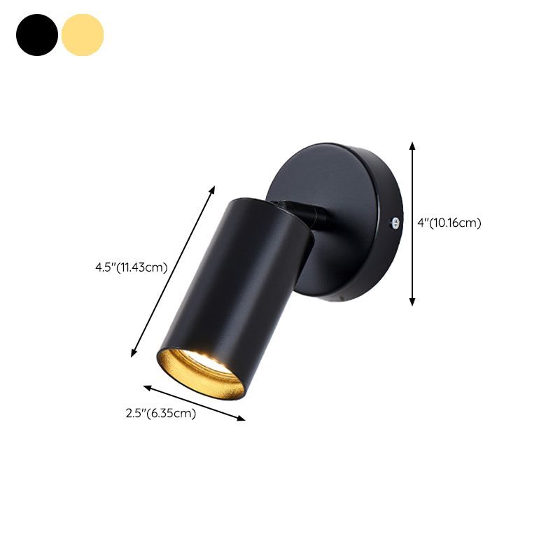 Modern Adjustable Wall Sconce Cylinder Shape Vanity Lamp with Metal Shade for Bathroom