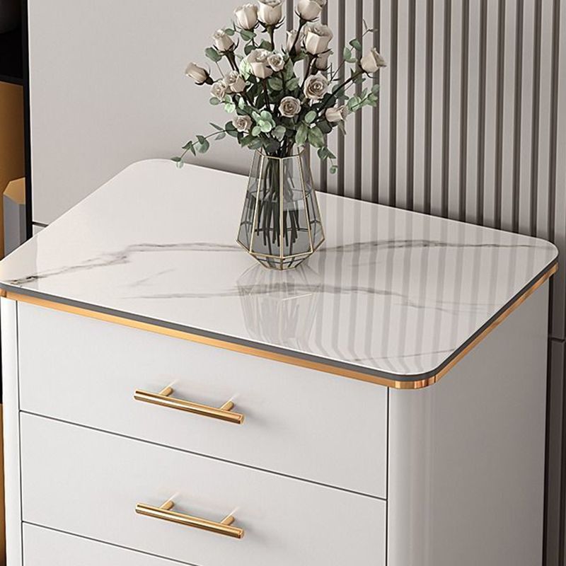 Contemporary Glam Storage Chest Marble Storage Chest Dresser for Home