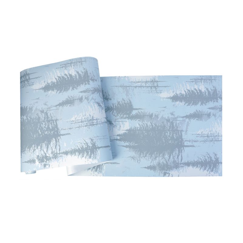 Pine Tree Forest Wallpaper Roll Nordic Style Smooth Surface Wall Decoration for Living Room