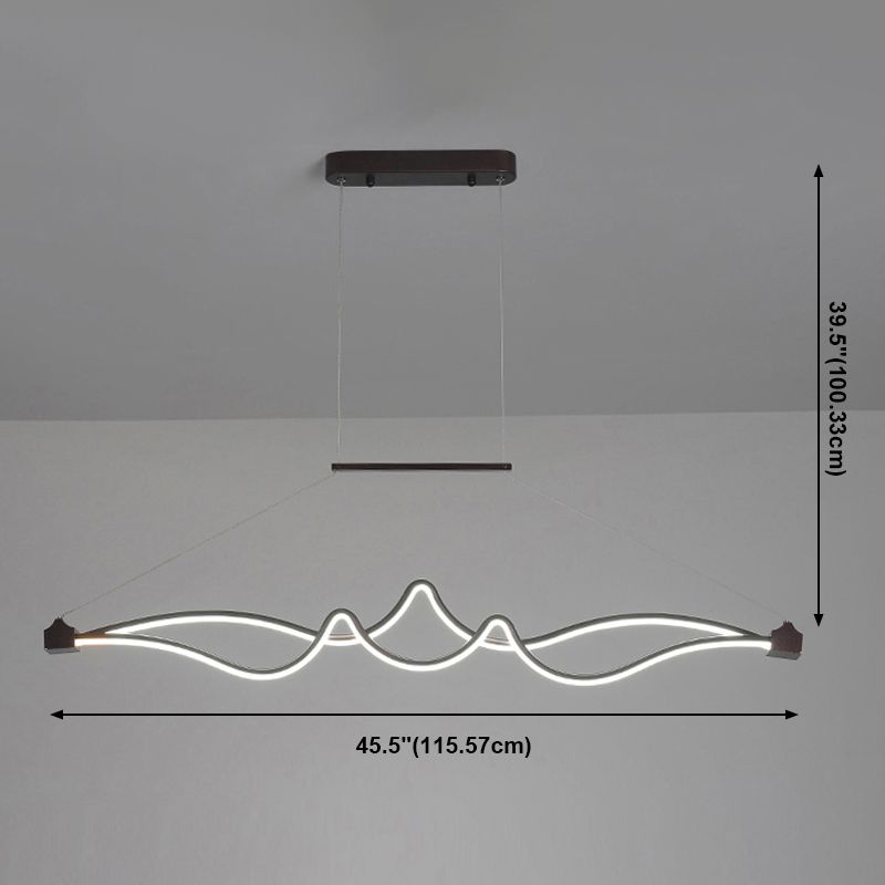 Contemporary Pendant Lights Linear Metal Island Light Fixtures