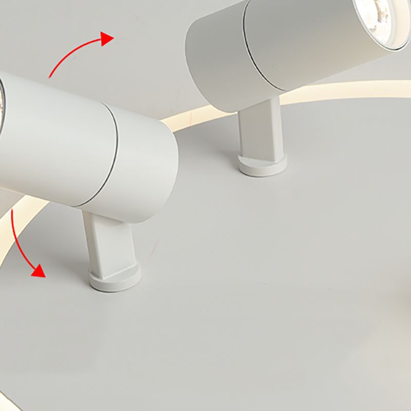 Plafonnier encastré à LED blanc, luminaire de plafond simple avec spots