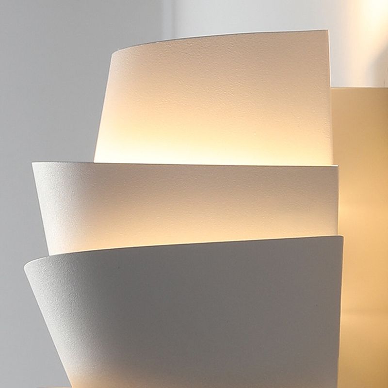 Contemporary 2-Light White Wall Mounted Sconce Metal Unique Wall Light