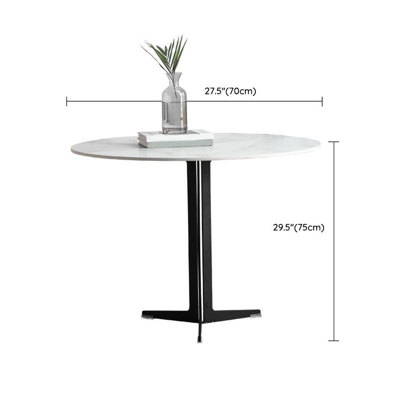 White Stone Dining Set for Home 1/4/5 Pieces Modern Round Table Set