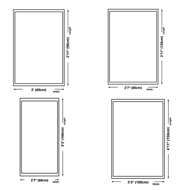 Leisure Plant Print Rug Washable Indoor Rug Living Room Polyester Carpet with Non-Slip Backing